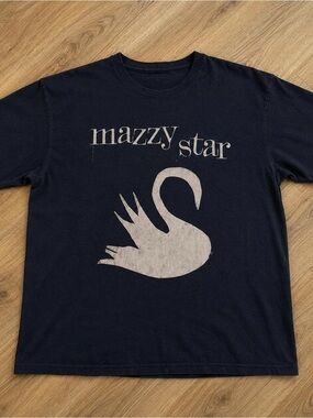 Gildan Black "Mazzy Star" Swan Graphic Tee